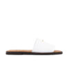 WHITE CALF LEATHER SLIDE