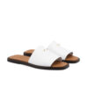 WHITE CALF LEATHER SLIDE