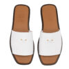WHITE CALF LEATHER SLIDE